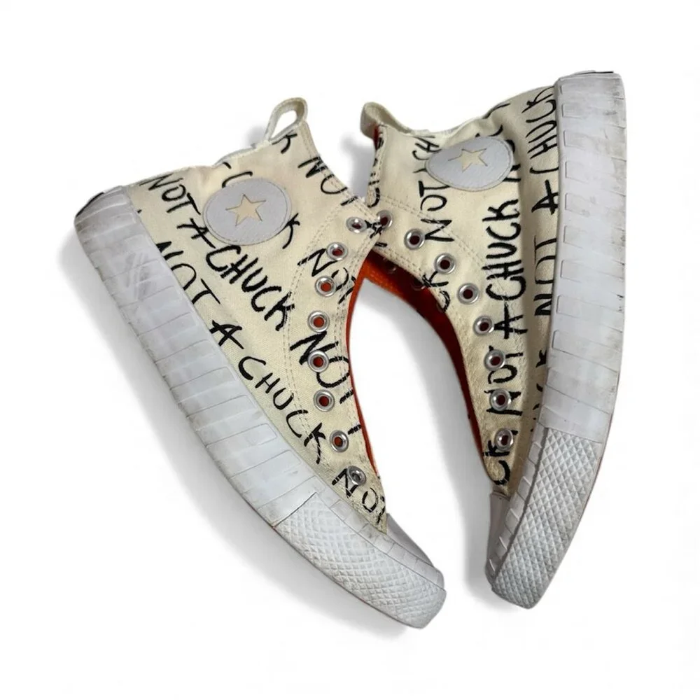 Converse UNT1TL3D 8.5 Shoes Ivory White Not A Chuck High Top Sneakers Streetwear - Picture 3 of 10